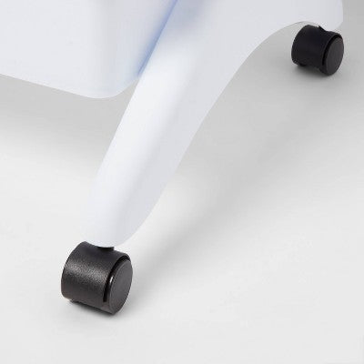 Biały wózek 3-poziomowy na kółkach