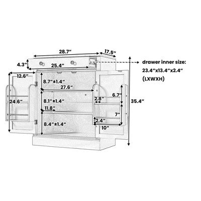 Zestaw 2 szafek z blatem marmur-look